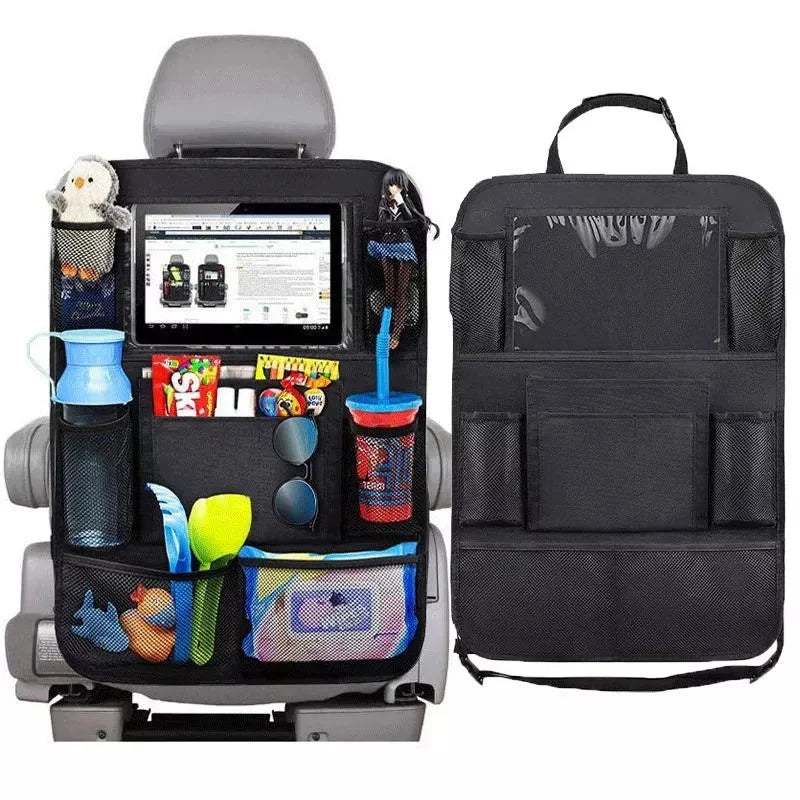 Organizador Para El Asiento Trasero Del Coche, Con 9 Bolsillos Y Soporte Para Tablet - Pack De 2 Unidades, Impermeable Y Fácil De Limpiar