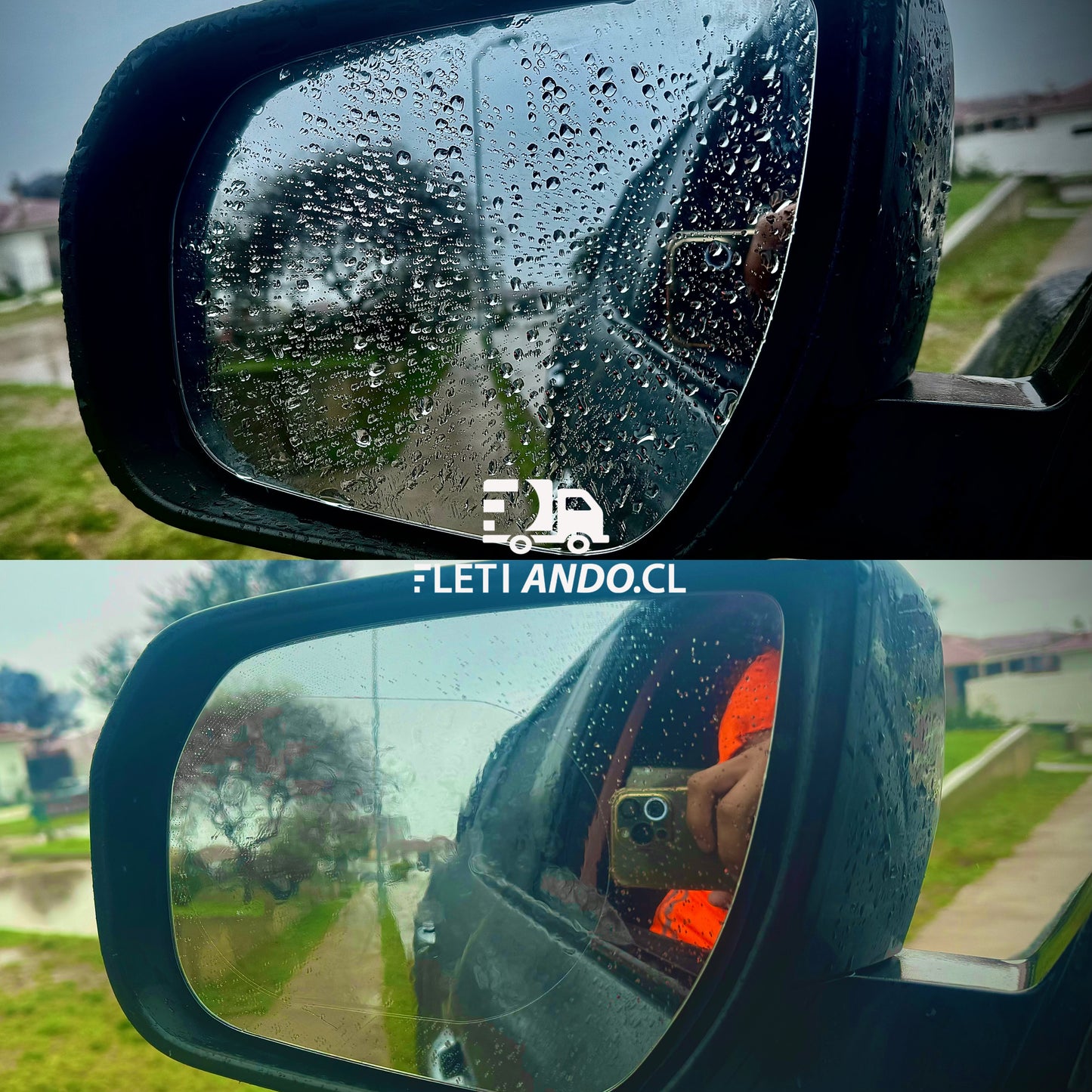 Car mirror rain blockers
